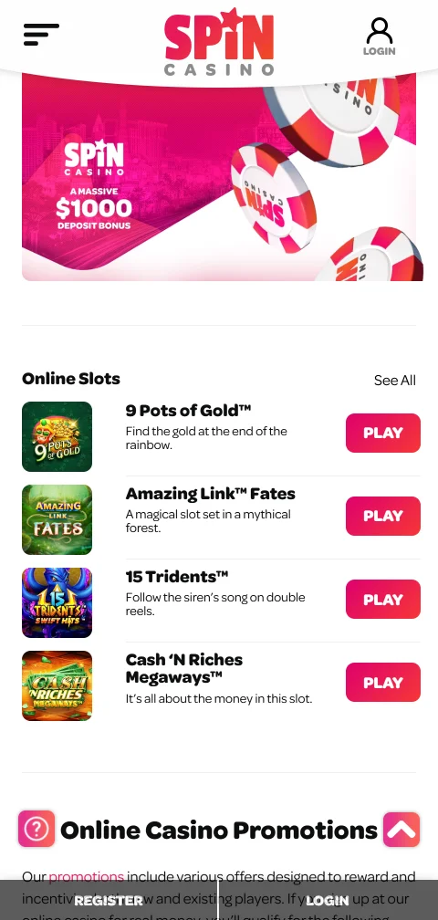 Spin Casino mobile access and browser play for smartphones
