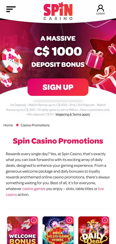 Spin Casino security, licence and player protection summary