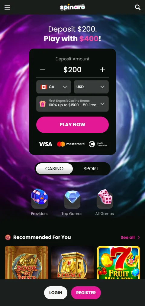 Spinaro Casino mobile play and smartphone access for India players