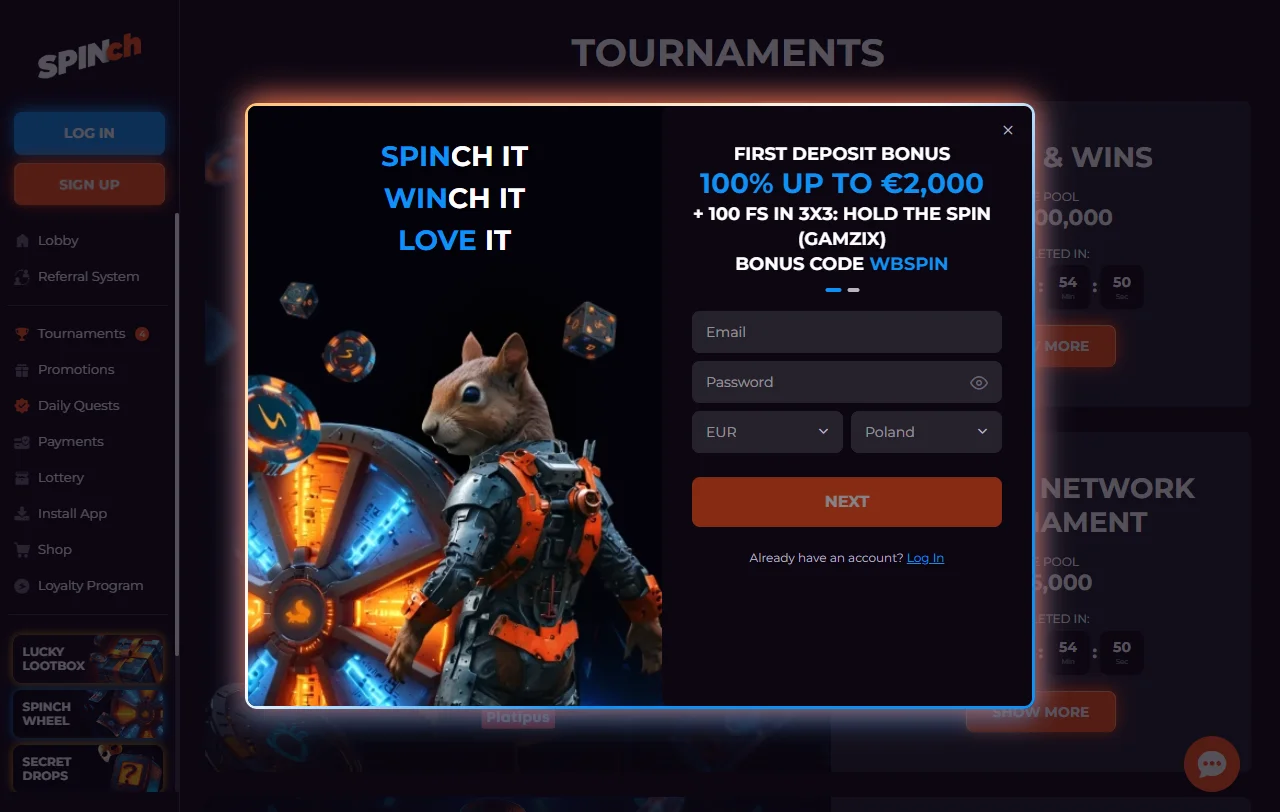 Spinch Casino bonus terms and welcome offer analysis for players