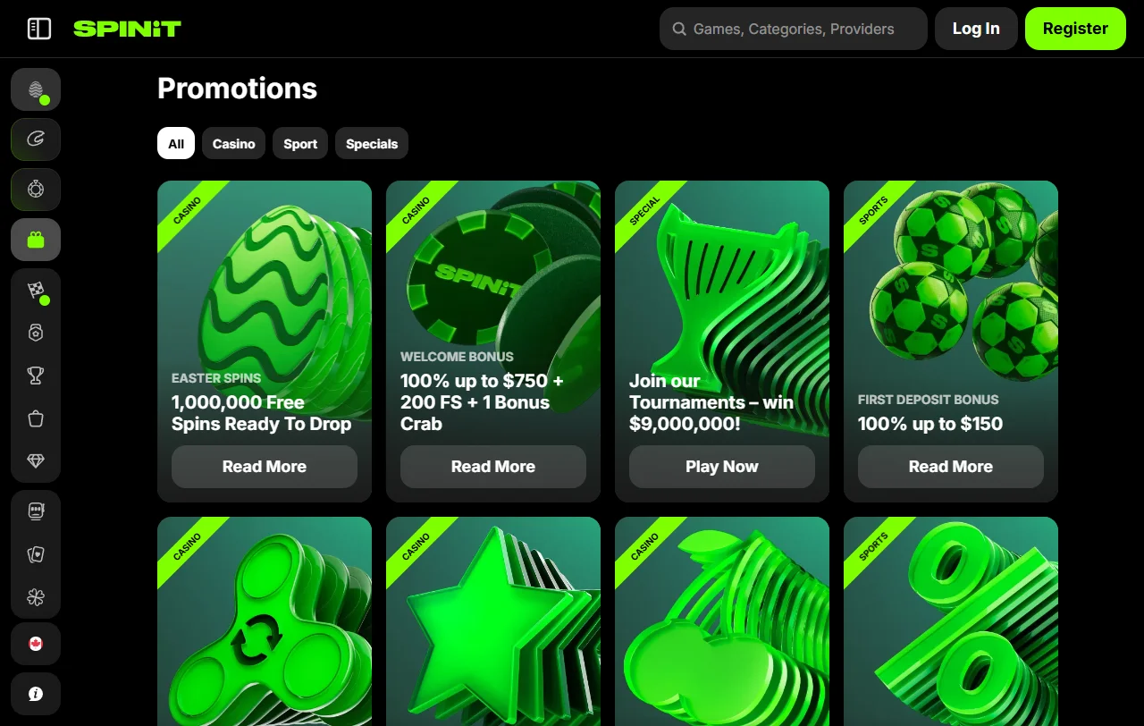 Spinit Casino game library and live dealer coverage explained