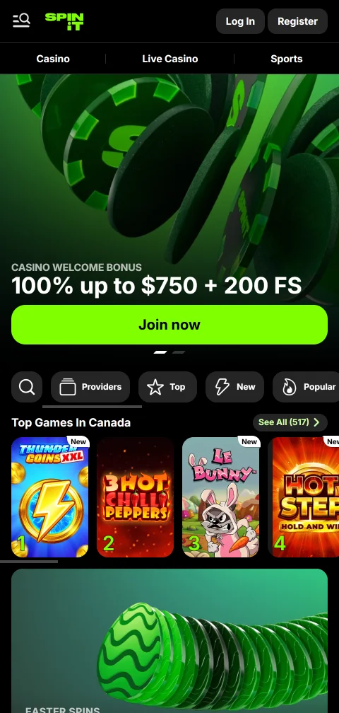 Spinit Casino mobile access and browser gaming review for users