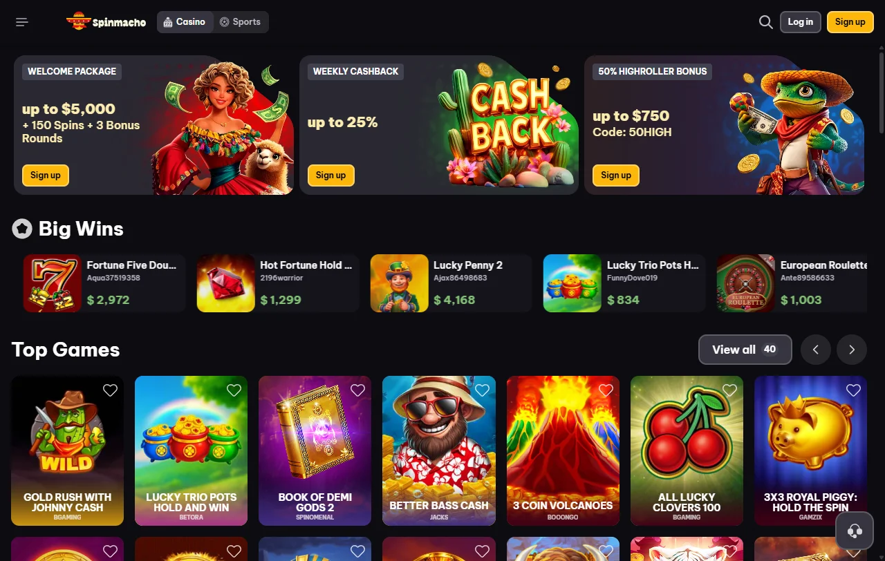 Spinmacho Casino review of platform features for India players