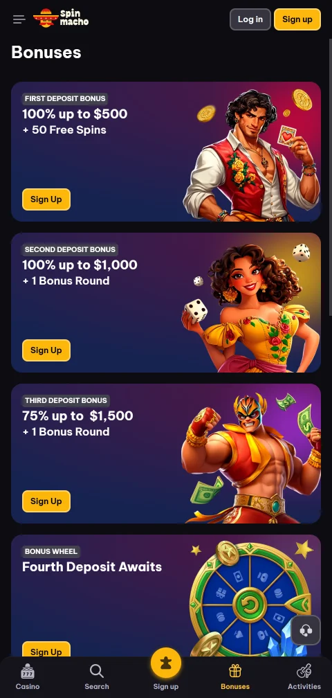 Spinmacho Casino banking methods for deposits and withdrawals