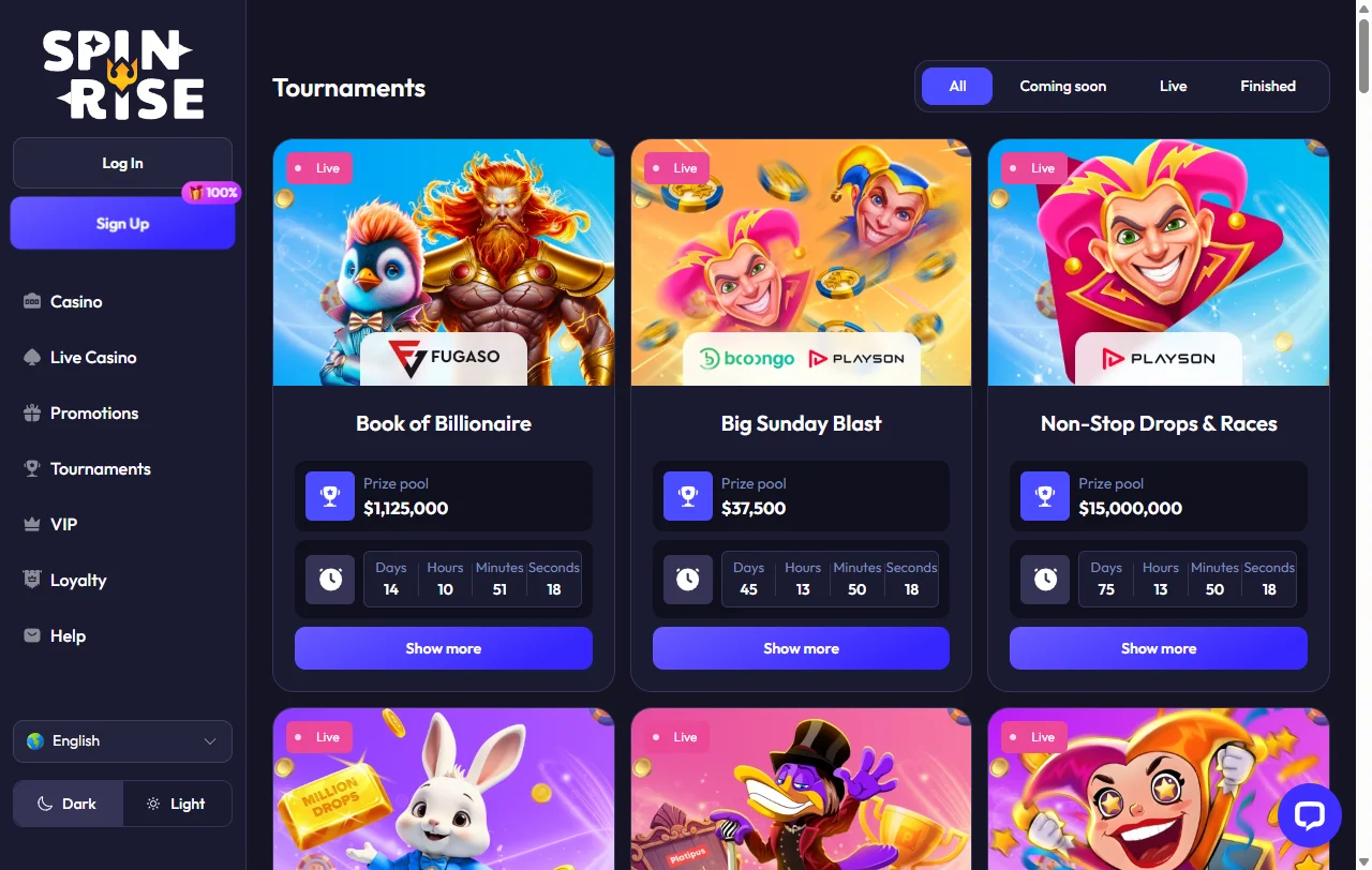 Spinrise Casino bonus terms and welcome offer details explained