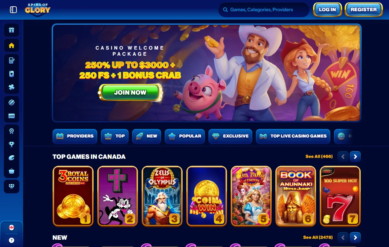 Spins of Glory Casino complete review for India players
