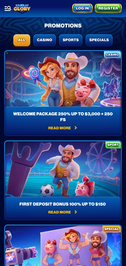 Spins of Glory Casino deposits, withdrawals and payments