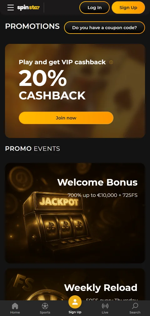 SpinStar Casino deposits, withdrawals and payment options for players