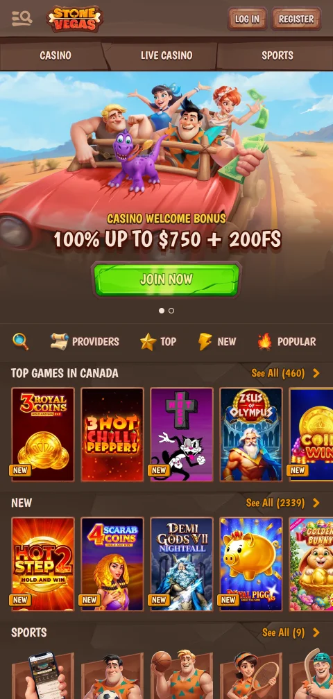 StoneVegas Casino mobile play on smartphones with easy browser access
