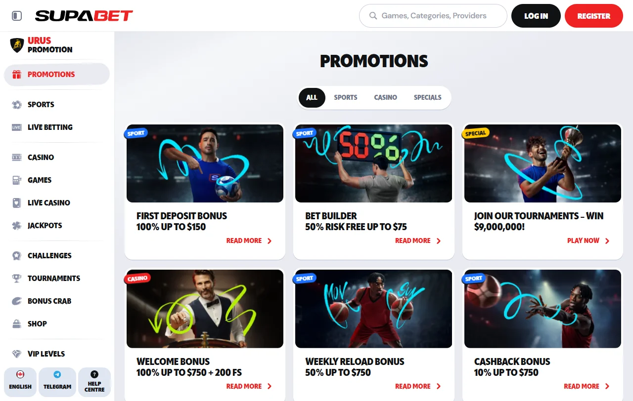 Supabet Casino bonus terms and promotional structure for readers