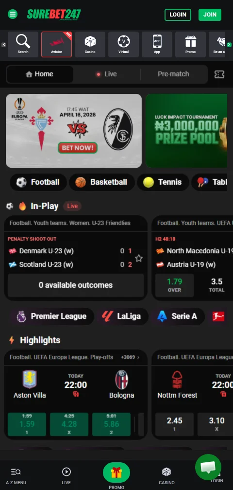 SureBet247 Casino mobile access on smartphones with responsive play
