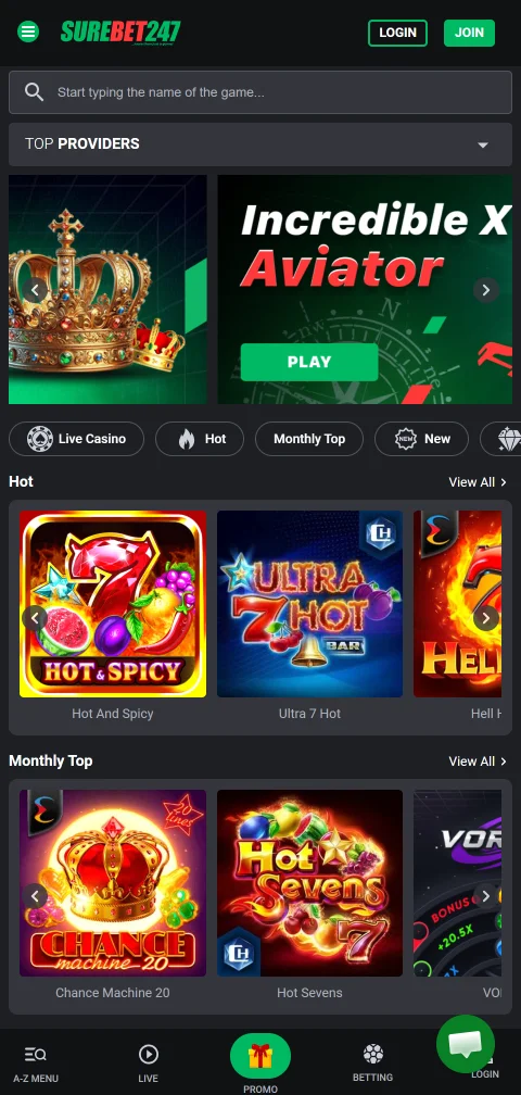 SureBet247 Casino deposits withdrawals and payment methods overview