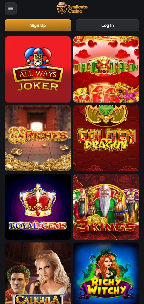 Syndicate Casino deposits, withdrawals, and banking overview