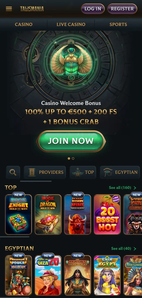 Talismania Casino mobile access for Indian players
