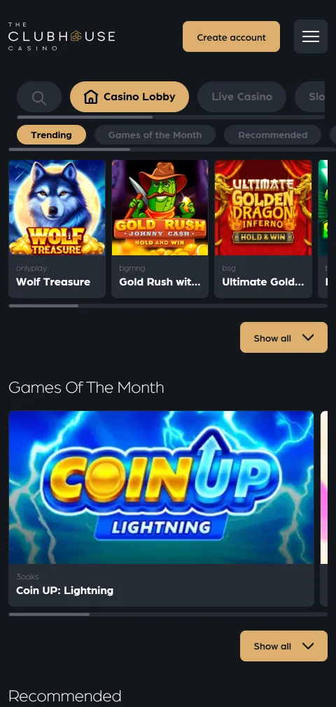 The Clubhouse Casino deposits withdrawals and payment options