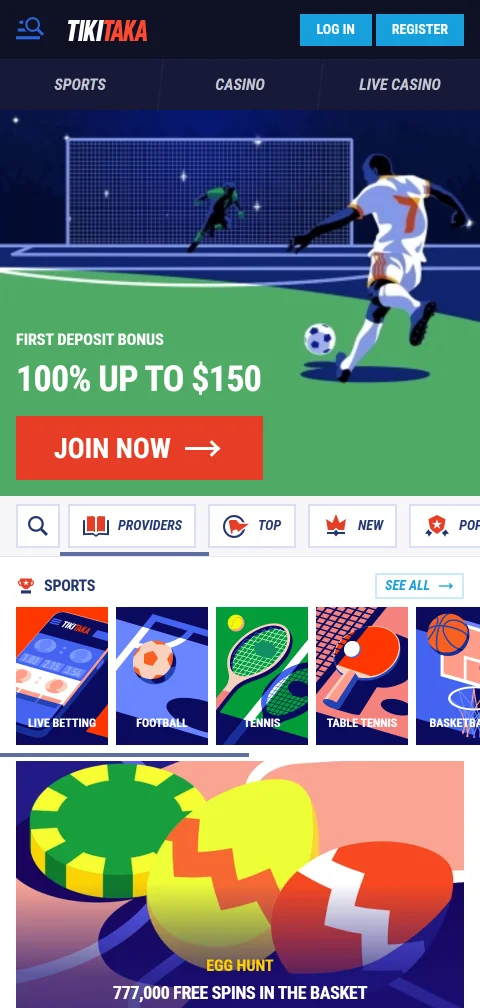 TikiTaka Casino mobile access for browser-based play on phones