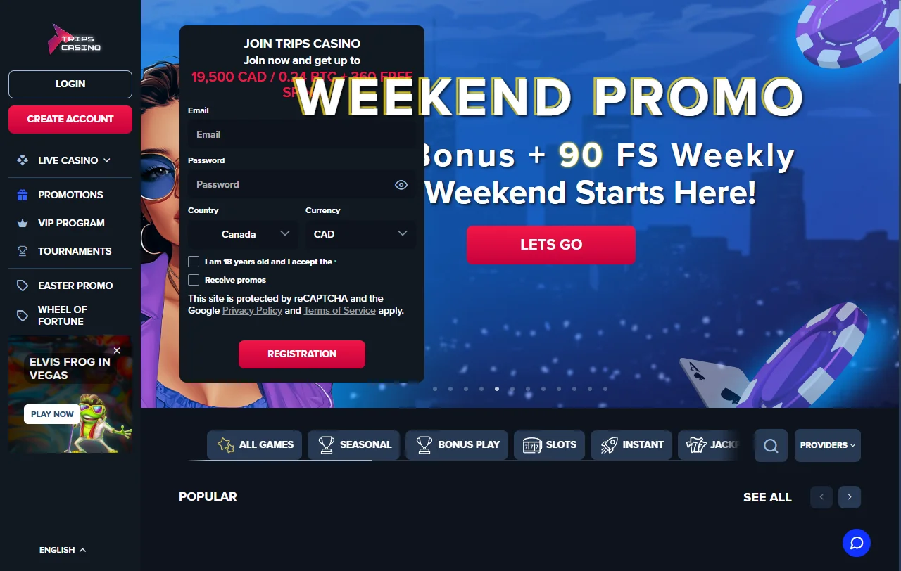 Trips Casino review overview for India players and key features