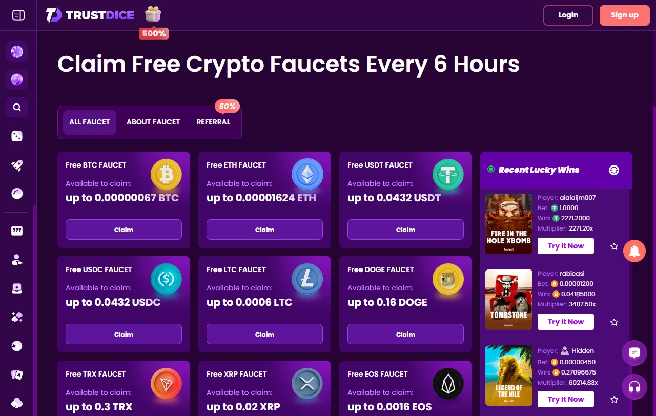 Trust Dice Casino analysis of slots, live tables and providers