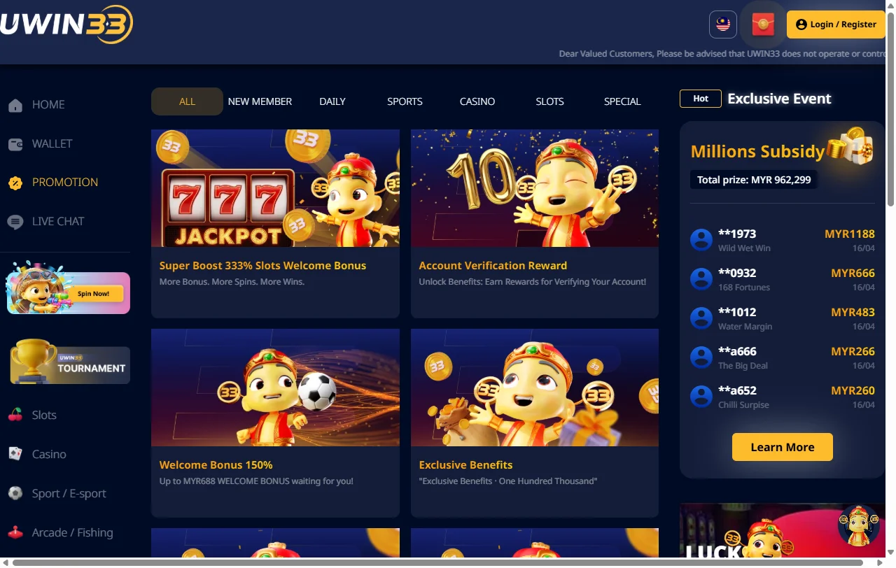 Uwin33 Casino slots, tables and live gaming coverage for readers