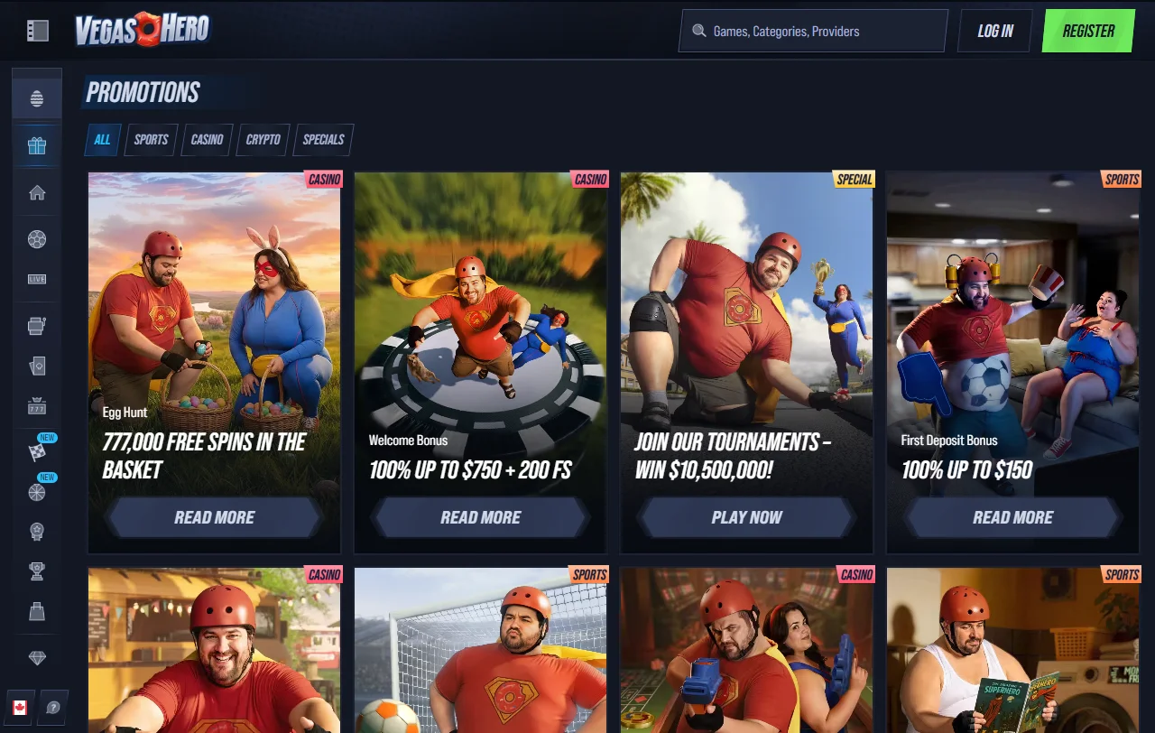 Vegas Hero Casino games library and provider coverage overview