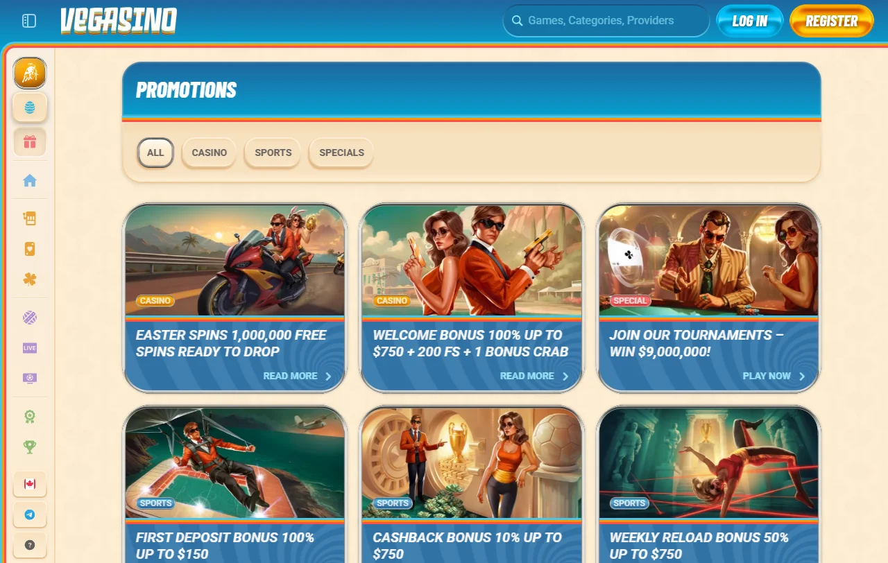 Vegasino Casino bonus terms and promotion structure explained clearly