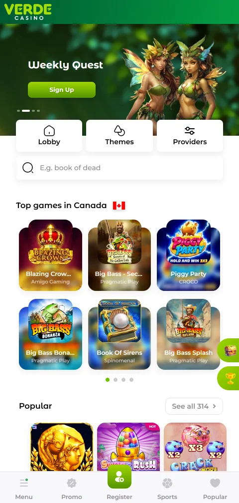 Verde Casino mobile access with browser-based play on smartphones