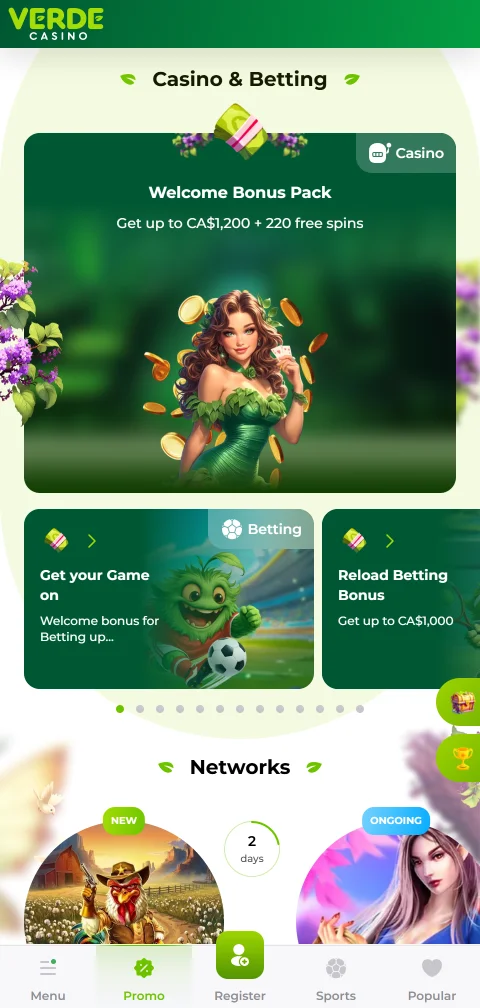 Verde Casino deposits, withdrawals and cashier methods for India