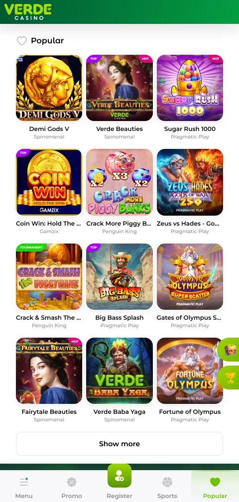 Verde Casino security, licence and player protection information