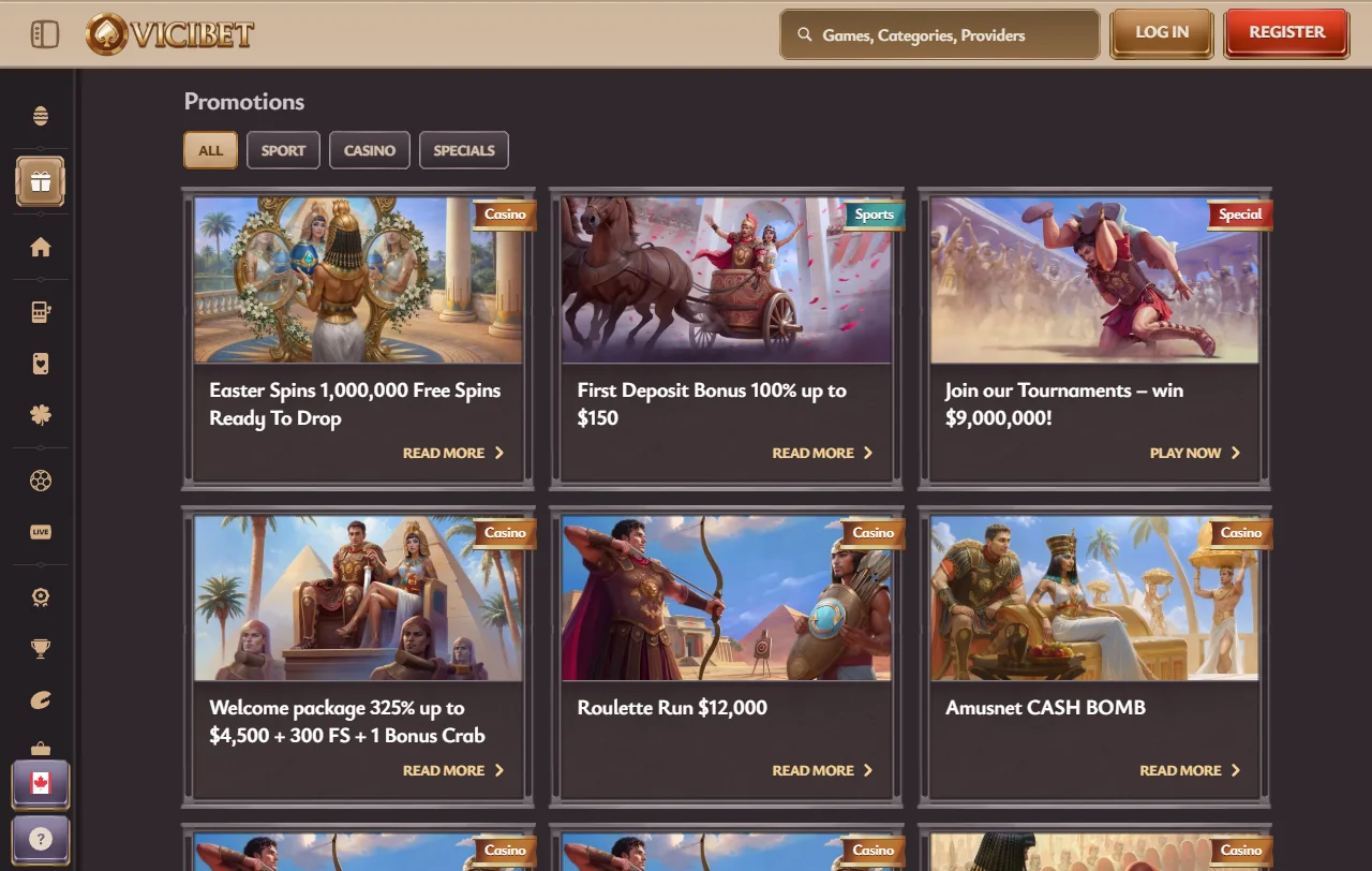 ViciBet Casino bonuses, promotions and welcome offer details