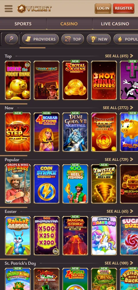 ViciBet Casino deposits, withdrawals and payment method options