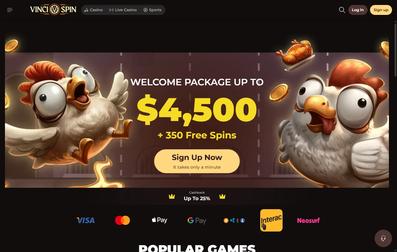 VinciSpin Casino review covering core features for India players
