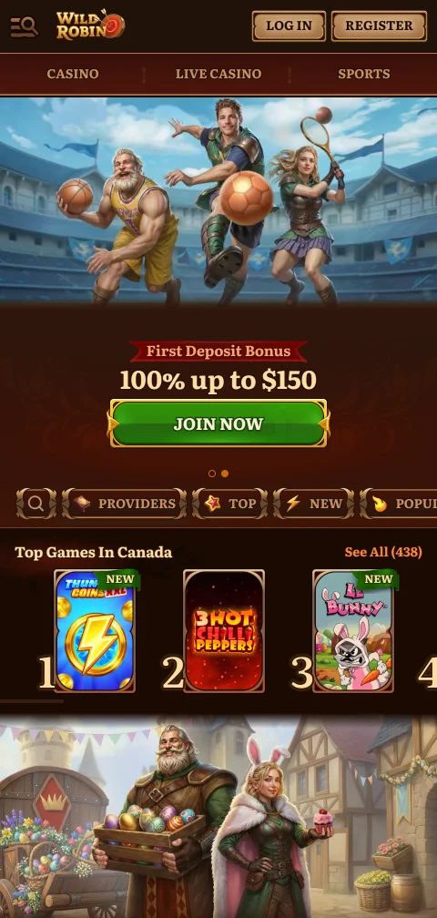 Wild Robin Casino mobile access and responsive gameplay details