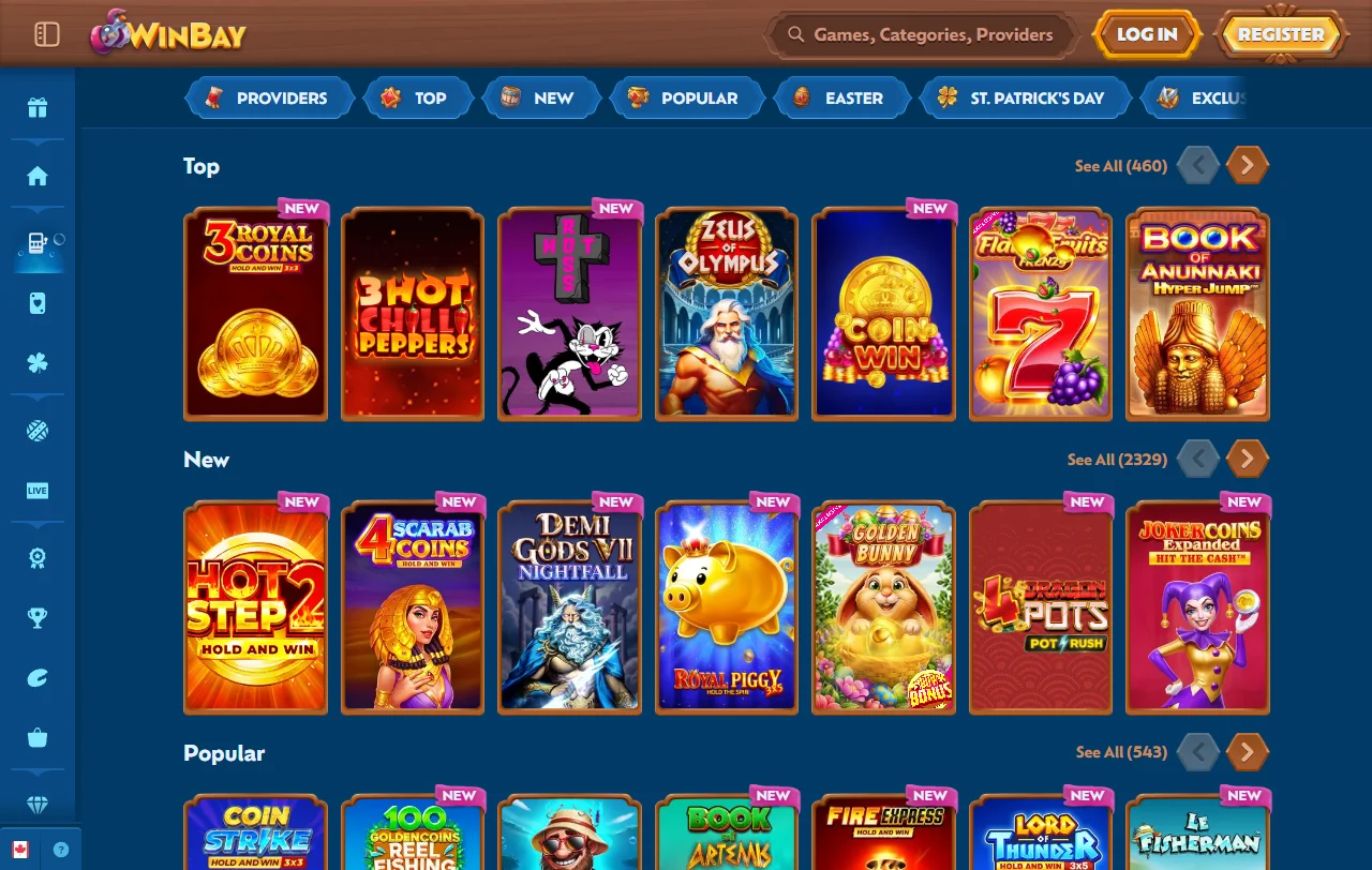 WinBay Casino bonuses and promotional structure overview