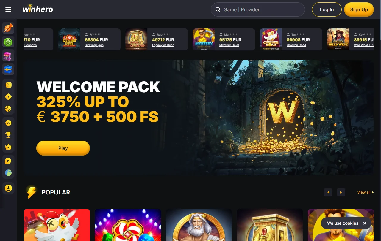 Winhero Casino overview for India players with review focus
