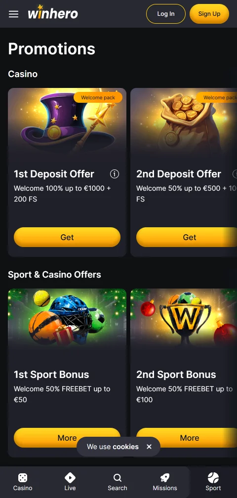 Winhero Casino deposits withdrawals and payment options explained