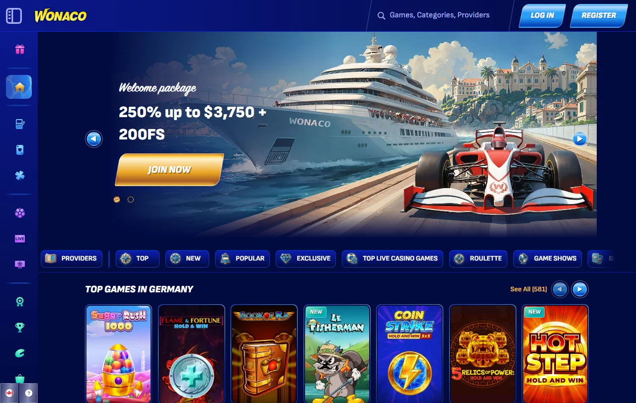 Wonaco Casino overview for India players with key review points