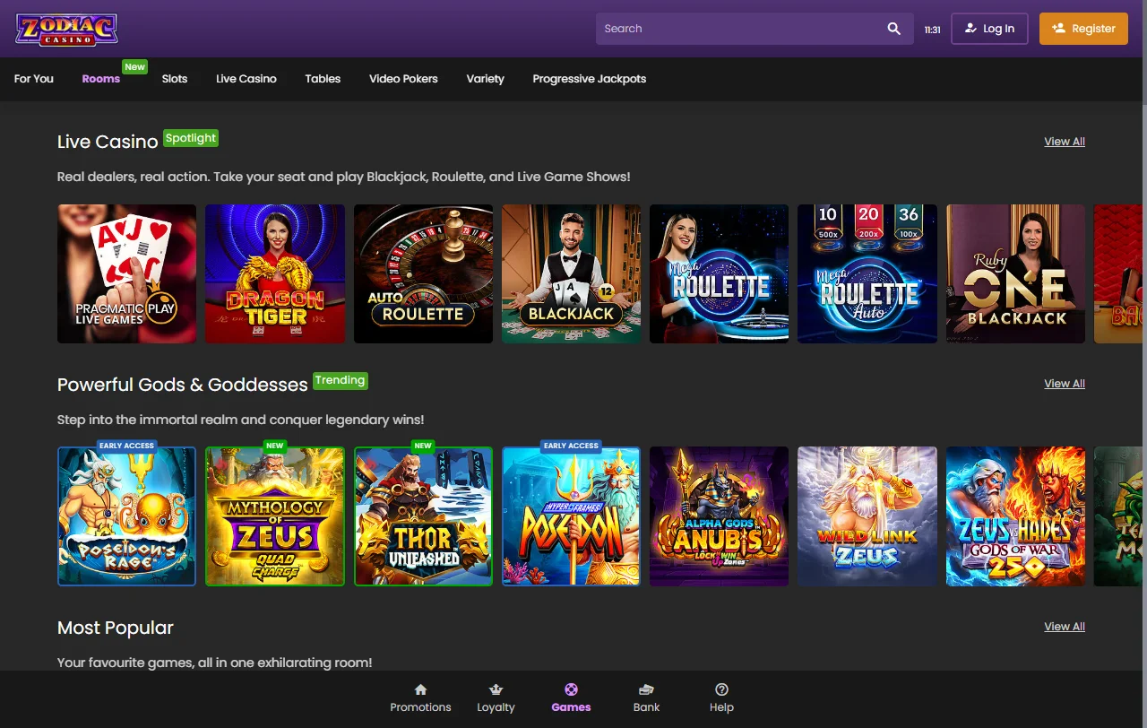 Zodiac Casino bonus details and welcome offer terms explained